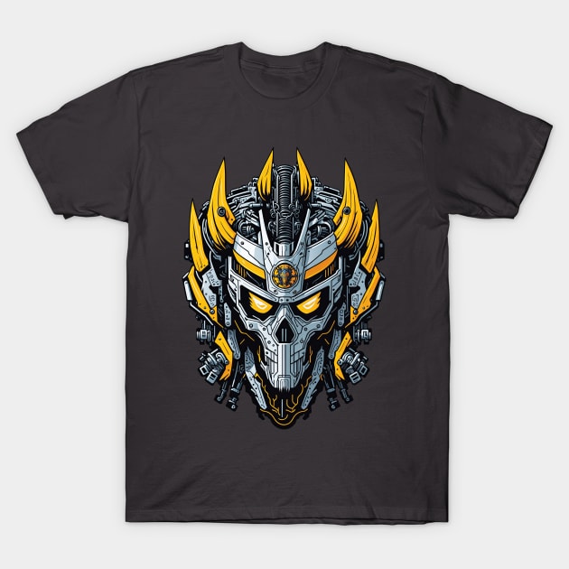 Mecha Skull S03 D15 T-Shirt by Houerd